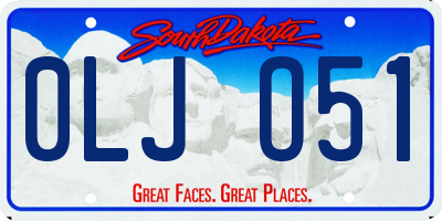 SD license plate 0LJO51