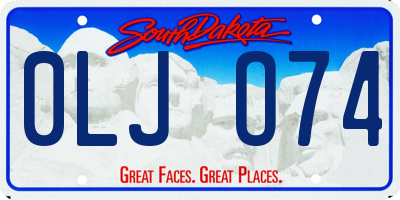 SD license plate 0LJO74