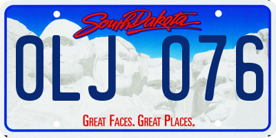 SD license plate 0LJO76