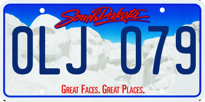 SD license plate 0LJO79
