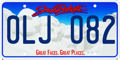 SD license plate 0LJO82