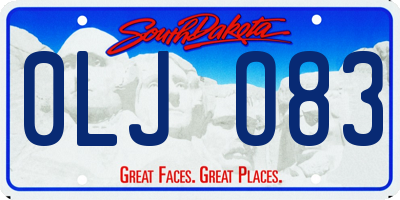 SD license plate 0LJO83