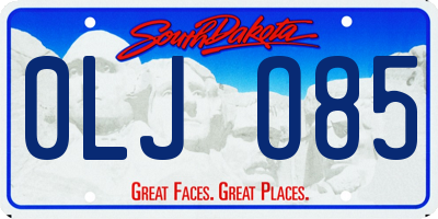 SD license plate 0LJO85