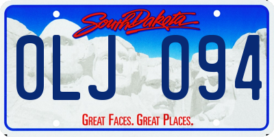 SD license plate 0LJO94