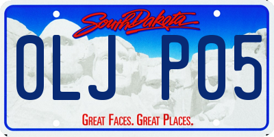 SD license plate 0LJP05