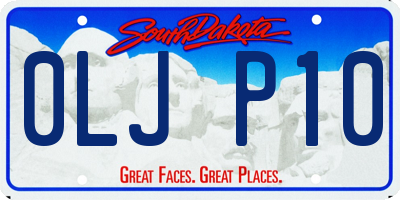 SD license plate 0LJP10