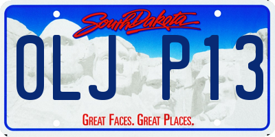 SD license plate 0LJP13