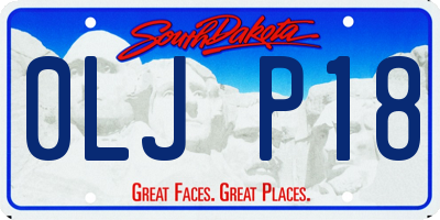 SD license plate 0LJP18
