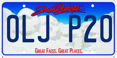 SD license plate 0LJP20