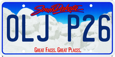 SD license plate 0LJP26