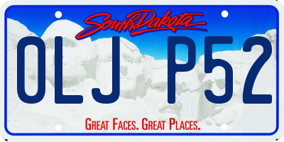 SD license plate 0LJP52