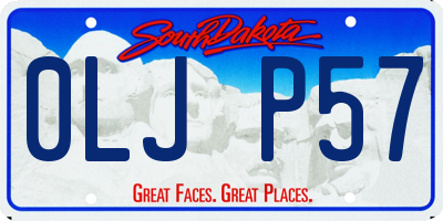SD license plate 0LJP57