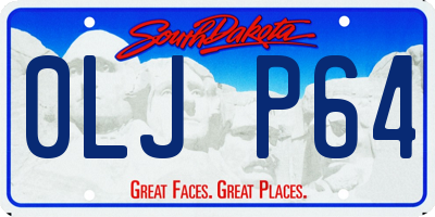 SD license plate 0LJP64