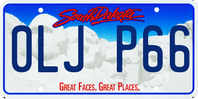 SD license plate 0LJP66