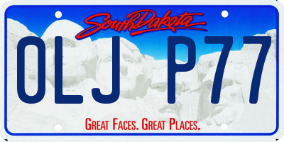 SD license plate 0LJP77