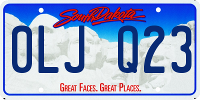SD license plate 0LJQ23