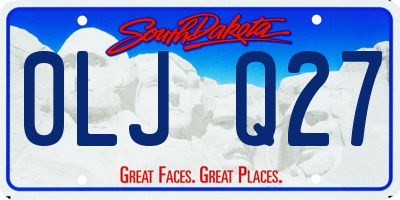 SD license plate 0LJQ27