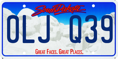 SD license plate 0LJQ39