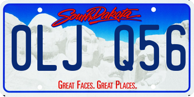 SD license plate 0LJQ56