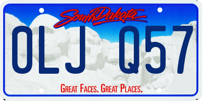 SD license plate 0LJQ57