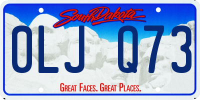 SD license plate 0LJQ73