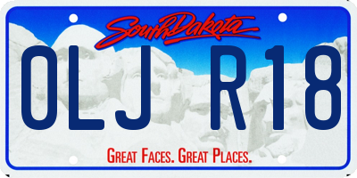 SD license plate 0LJR18