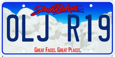 SD license plate 0LJR19
