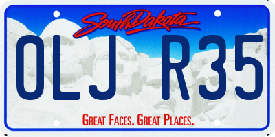 SD license plate 0LJR35