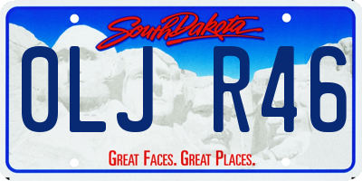 SD license plate 0LJR46
