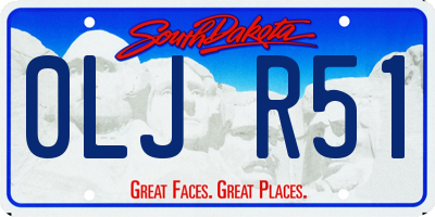 SD license plate 0LJR51