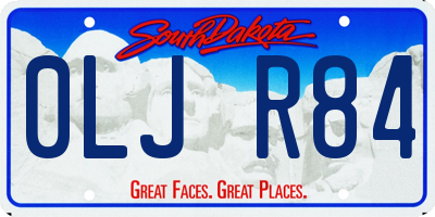 SD license plate 0LJR84