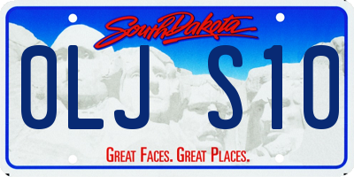 SD license plate 0LJS10