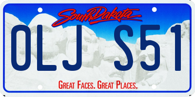 SD license plate 0LJS51