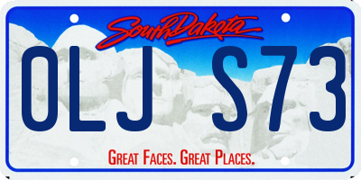 SD license plate 0LJS73