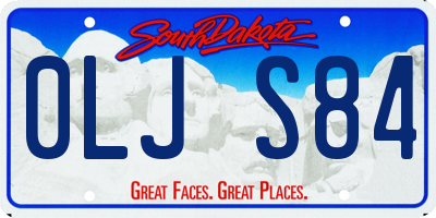 SD license plate 0LJS84