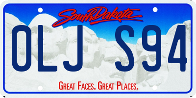 SD license plate 0LJS94