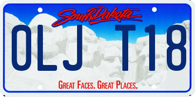 SD license plate 0LJT18