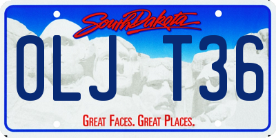 SD license plate 0LJT36