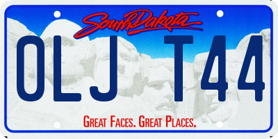 SD license plate 0LJT44