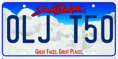 SD license plate 0LJT50