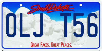 SD license plate 0LJT56