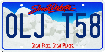 SD license plate 0LJT58