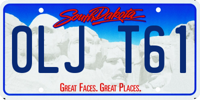 SD license plate 0LJT61