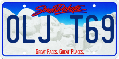 SD license plate 0LJT69