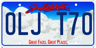 SD license plate 0LJT70