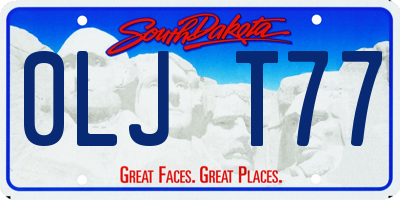 SD license plate 0LJT77