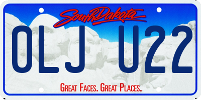 SD license plate 0LJU22