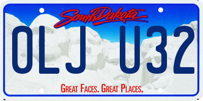 SD license plate 0LJU32