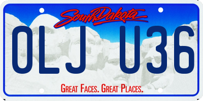 SD license plate 0LJU36