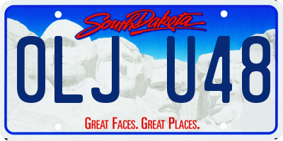 SD license plate 0LJU48